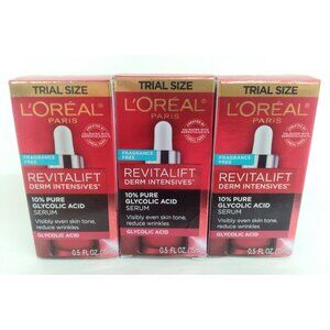 Revitalift Derm Intensives Glycolic Acid Serum 0.5 fl oz L'Oreal Paris 3pk NIP